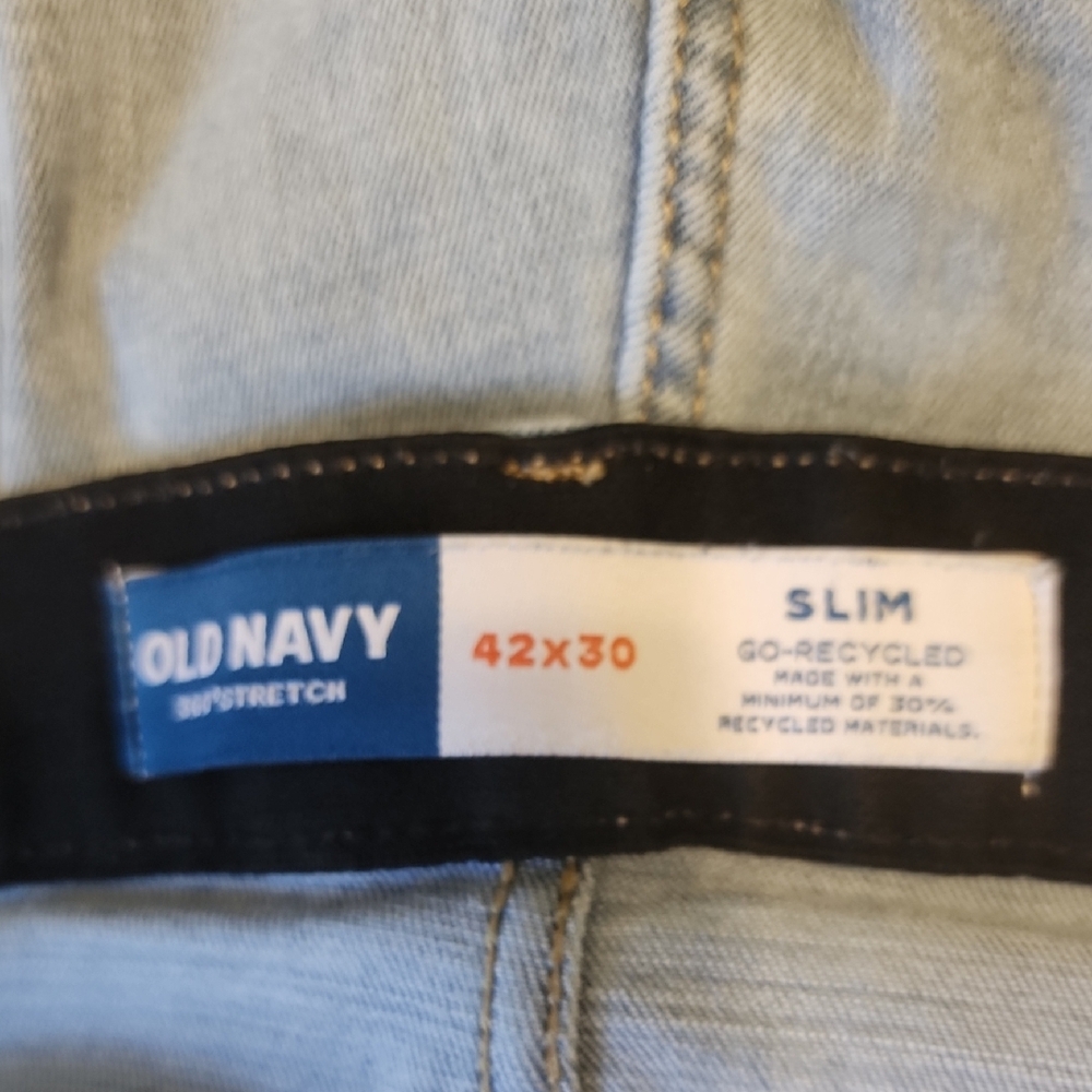 Old Navy Light Blue Relaxed Men's Jeans - Picture 7 of 8